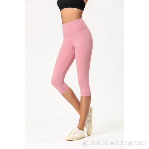 3/4 Pants Yoga Fad Waist Àrd